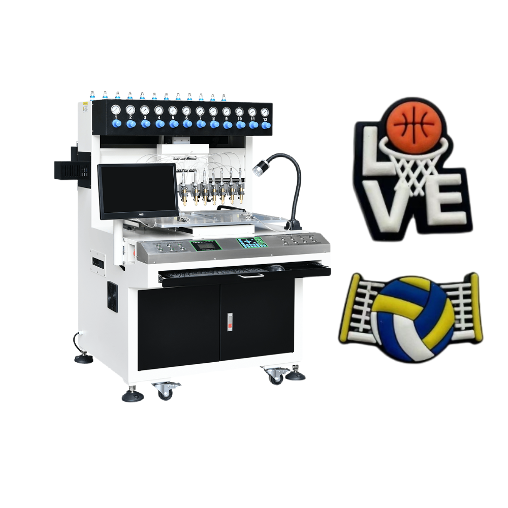 Iconic emoji  soft pvc keychain filling machine
